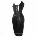 OEM ODM Service Sexy Synthetic Leather 6XL Plus Size Bodycon Mini Club Dresses Women